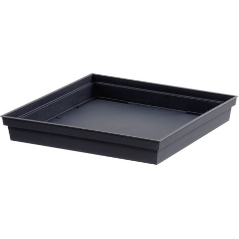 SOUCOUPE CARREE TOSCANE 40CM GRIS