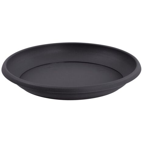 EDA – Soucoupe pour pot de fleur Ø34 cm – Compatible Ø40 cm – Résistante au gel et aux UV – Polypropylène gris anthracite
