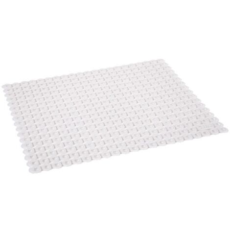 EDA – Tapis découpable blanc cérusé 41 x 31 cm – Plastique résistant – Antidérapant pour éviers standards – Lavable au jet d'eau