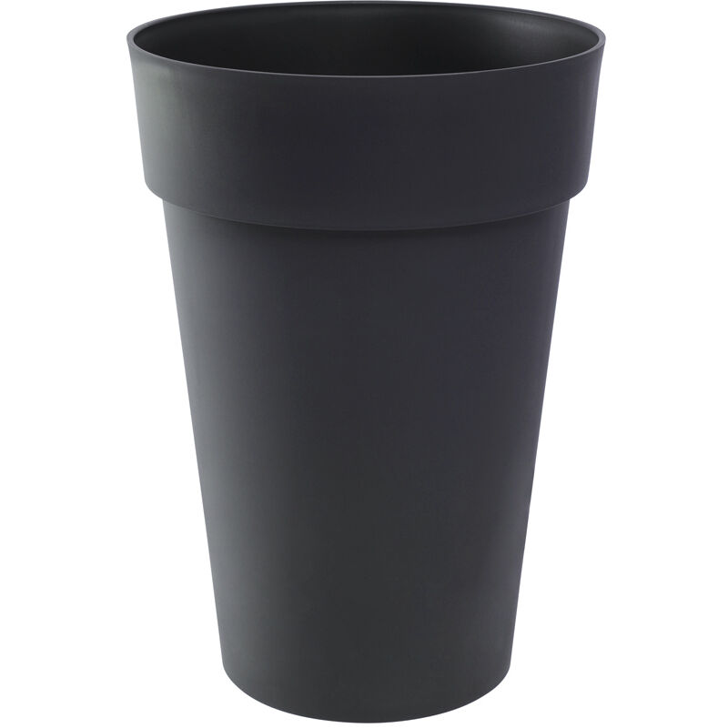 EDA - pot de fleurs haut ''toscane'' ''zen'' 67L gris anthracite ø 460 mm plastiques