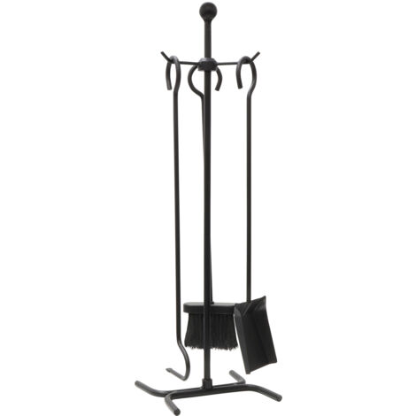 Edale Contemporary Fireside Companion Set, Black