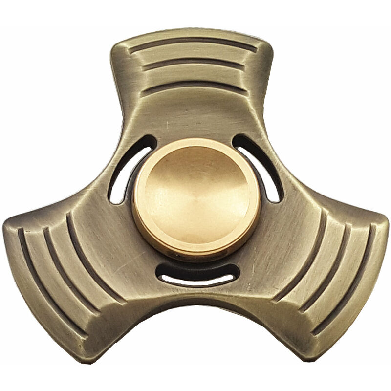 

EDC Hand Finger Spinner Spin Metal Fidget Widget ADHD Focus Toy Ultra Durable Bronce Tri-spinner Giro de alta velocidad de 2 a 6 minutos para nios