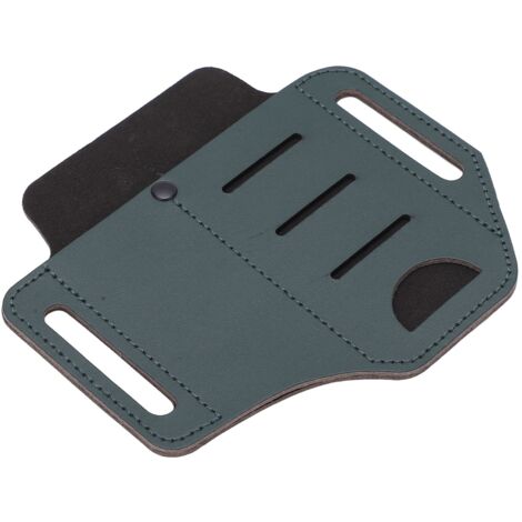 EDC-Werkzeugholster aus Leder, multifunktionales Messerholster mit Taschenlampe und Stifttasche, grünes Gürtelholster