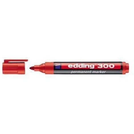 Edding 300 4-300002 Permanentmarker Rot wasserfest: Ja