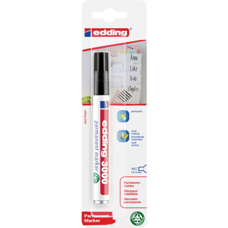 Edding 3000 4-3000-1-1001 Permanentmarker Schwarz wasserfest: Ja
