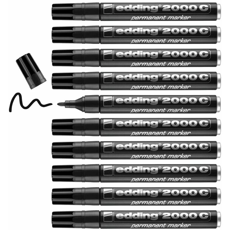 Edding - Permanent Markers Black 2000C - ED87841
