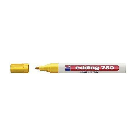 EDDING 751 marqueur peinture - blanc - 1 stylo - pointe ronde 1-2 mm - pour l'étiquetage du métal, verre, roche ou du plastique - résistant à la chaleur, permanent et étanche (4-751049)