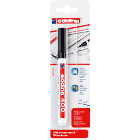 edding 400 permanent marker schwarz 1 mm Marker