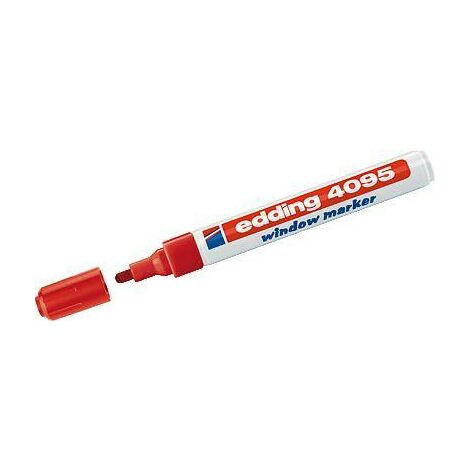 Edding 4095 4-4095002 Marqueur craie rouge 4 mm, 15 mm