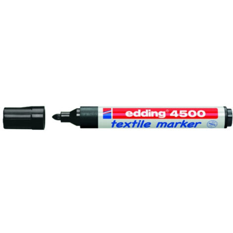 Edding 4500 Marcatore per Tessuti Nero Punta Fine 2-3 mm