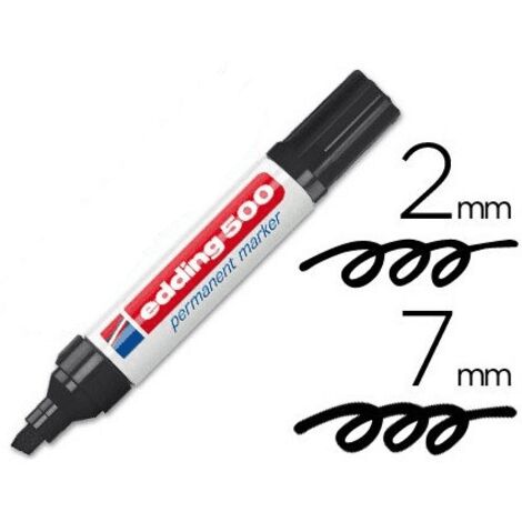 Edding 500 Marcador Permanente Punta biselada  Negro