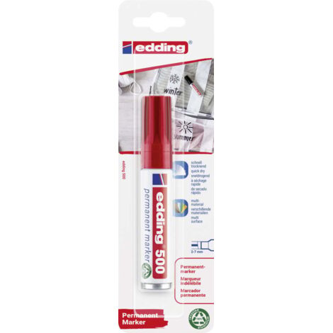 edding 500 permanent marker rot 2 - 7 mm Marker