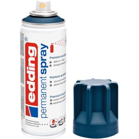 edding 5200 Spray Permanente, Blu Notte Opaco, 200 Ml, Vernice Acrilica Premium per Dipingere e Decorare Vetro, Metallo, Legno, Ceramica, Plastica, Tela, Smalto Acrilico, Vernice Spray