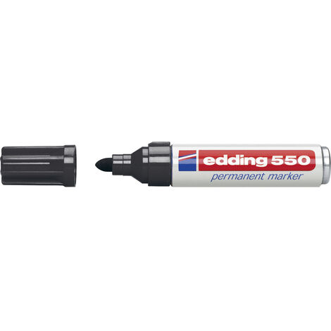 Edding 550 4-550001 Permanentmarker Schwarz wasserfest: Ja