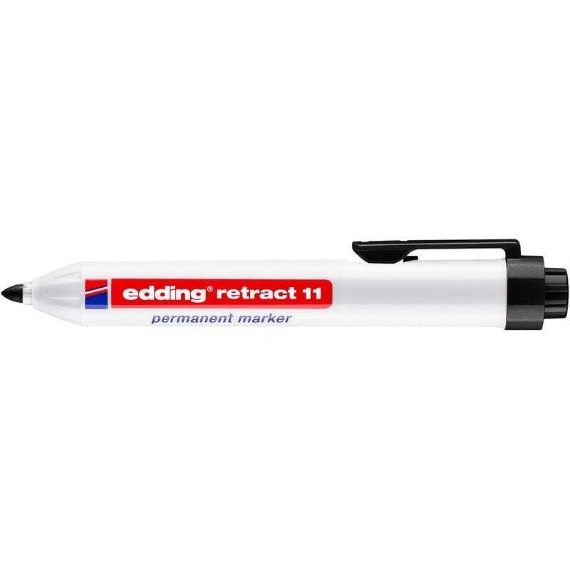 Edding - Permanentmarker retract 11 1er-Blister schwarz