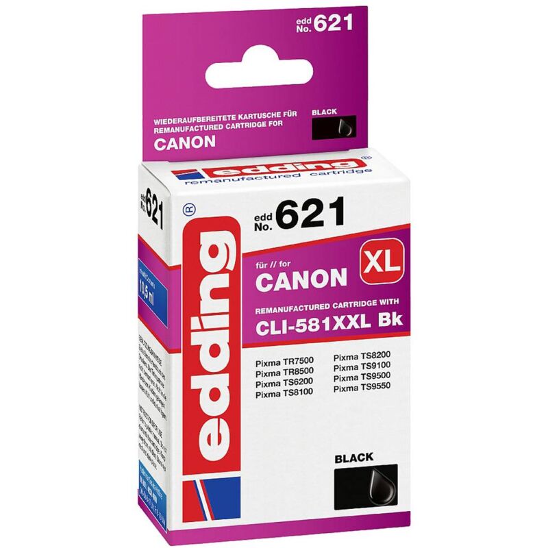Edding Encre remplace Canon CLI-581BK XXL compatible noir photo EDD-621 18-621