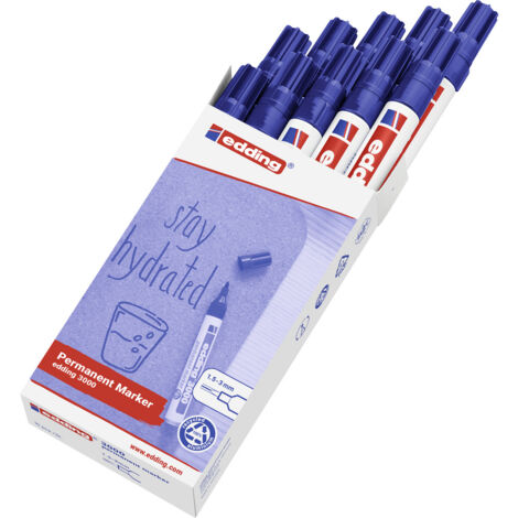Edding e3000 4-3000003 Permanentmarker Blau wasserfest: Ja