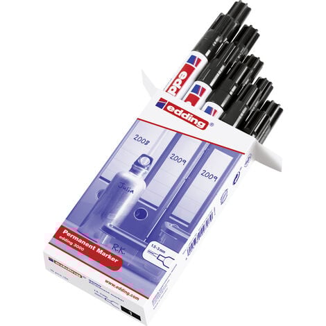 Edding edding 3000 4-30000-001 Permanentmarker Schwarz wasserfest: Ja