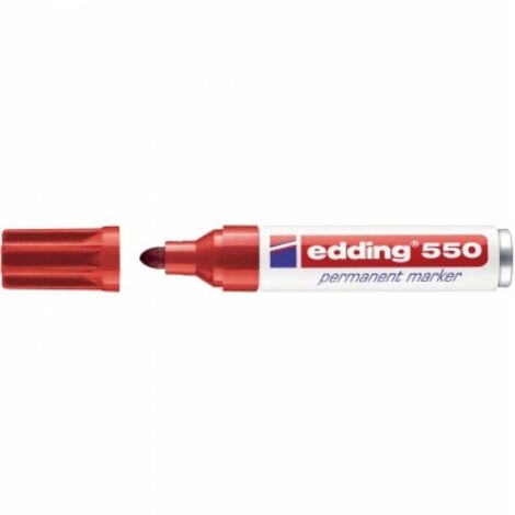 Edding edding 550 4-550002 Permanentmarker Rot wasserfest: Ja