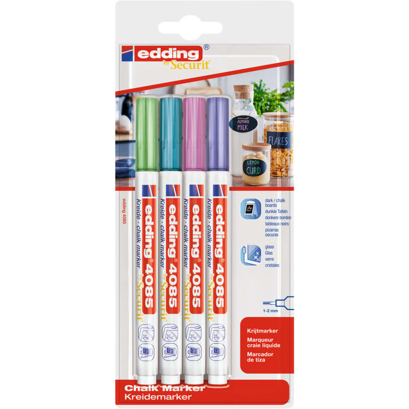 

Marcador de tiza 4 unidades multicolor 4085 - Edding