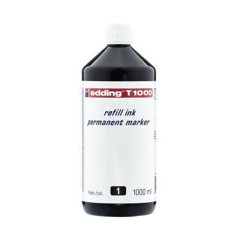 EDDING Nachfülltinte Marker edding T1000 Flasche schwarz 1.000ml edding T1000 Flasche schwarz 1.000ml