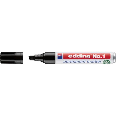 Edding No.1 4-1001 Permanentmarker Schwarz wasserfest: Ja