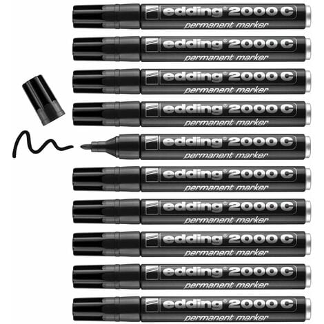 Edding Permanent Markers Black 2000C - ED87841
