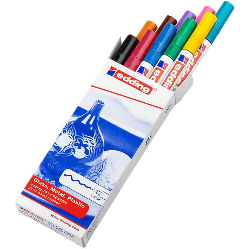 

Rotulador de pintura brillante 10 uds multicolour 751 - Edding