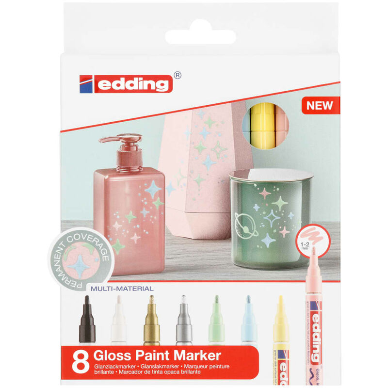 

edding Rotulador de pintura brillante 8 unidades multicolor 751