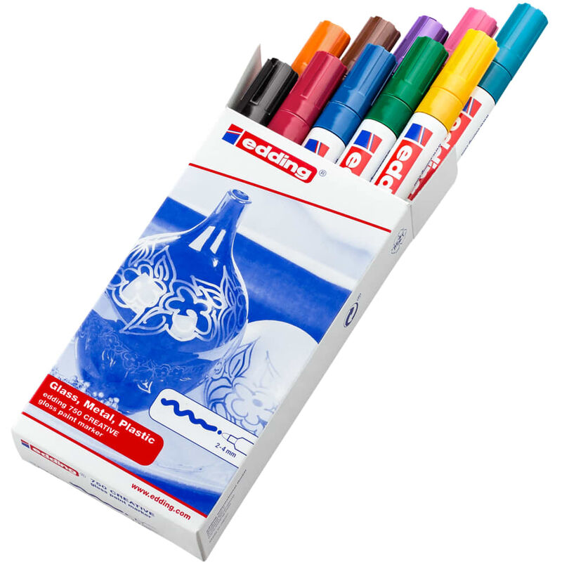 

Rotuladores de pintura brillante 10 uds multicolor 750 - Edding