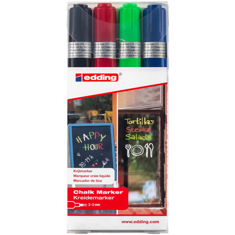 

Rotuladores de tiza 4 unidades multicolor 4095 - Edding