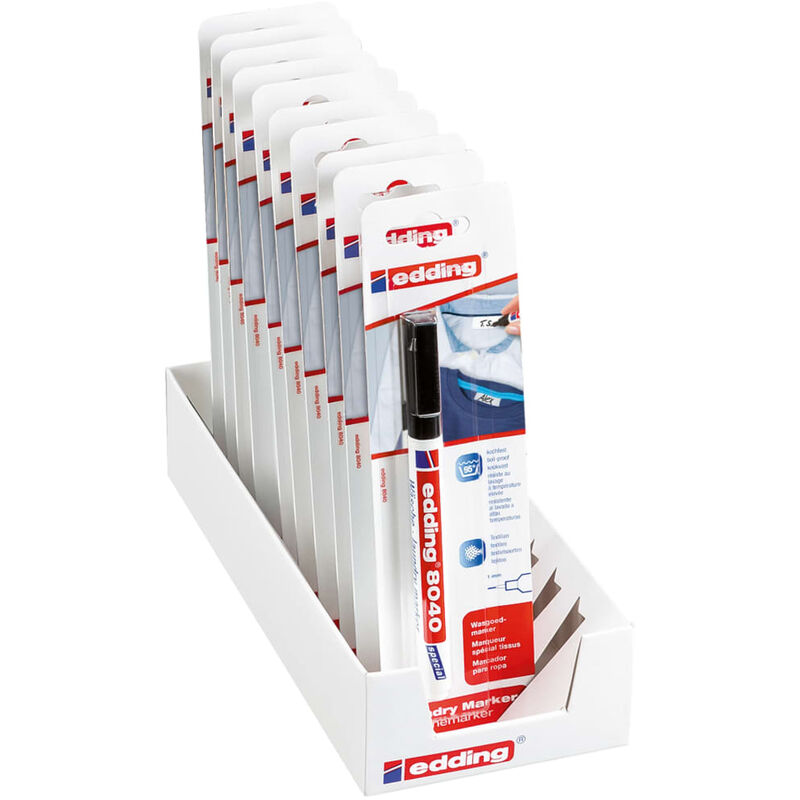 

edding Rotuladores para ropa 10 unidades negro 8040