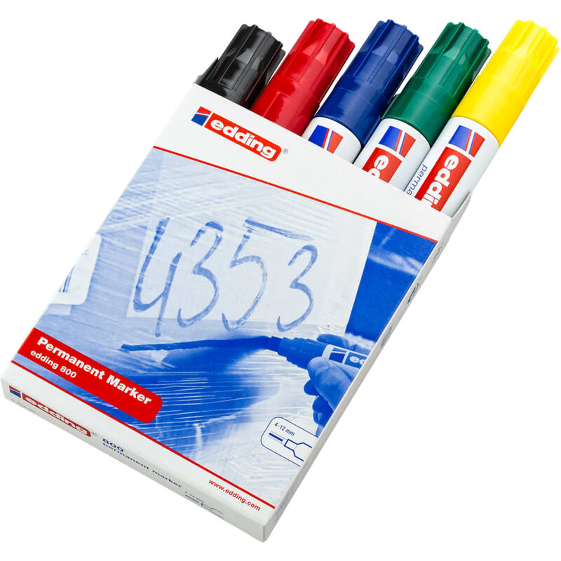 

Rotuladores permanentes 5 unidades multicolor 800 - Edding