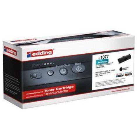EDDING Toner edding kein Originalzubehör Kompatibel mit: Brother TN-421BK EDD-1077 ca. 3.000Seiten schwarz