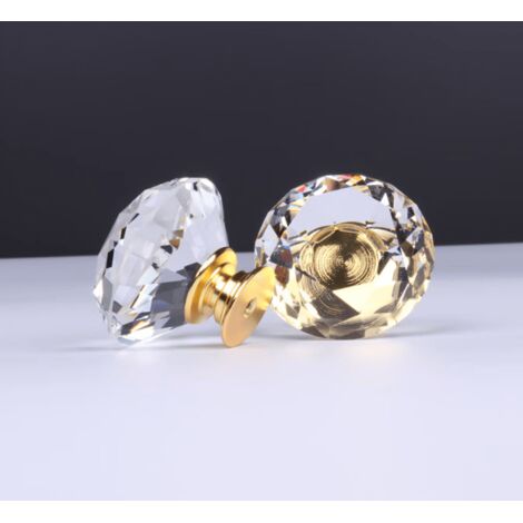 Ede 10PCS 30mm diamant forme conception cristal verre boutons placard tire tiroirs boutons armoires de cuisine poignées meubles poignée matériel