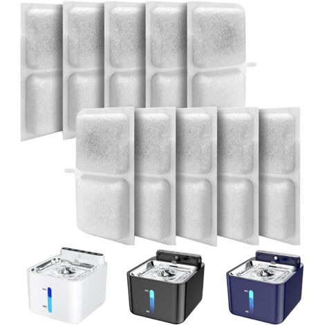 Ede 10pcs Filtres pour Fontaine à Chat à Piles