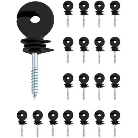 Ede 20 Pièces isolateurs annulaires , isolateur cloture electrique , pour cordes, fils et brins
