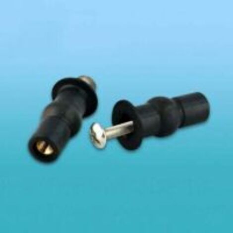 Ede 6 vis de fixation pour abattant de toilette, fixations pour abattant de toilette, charnières pour abattant de toilette, écrous en caoutchouc expansibles, supports à visser, supports pour trous bor