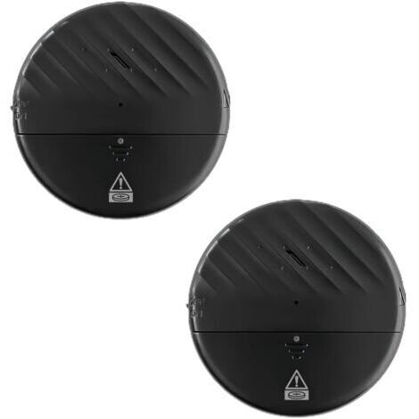 Ede Alarme de détection de vibrations 125 dB, fonctionne sur piles, sensibilité réglable, indicateur LED, blanc, pour portes et fenêtres (lot de 2).