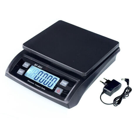 Ede Balance de précision pour colis jusqu'à 30 kg, idéale pour l'expédition et l'entreposage, unités : kg/lb/oz, écran LCD rétroéclairé, fonctions tare et PCS, adaptateur secteur inclus.