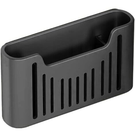 Ede Boîte de rangement pour sacs poubelle, étagère de rangement en plastique, étagère à ustensiles de cuisine, boîte coulissante pour sacs poubelle (noire)