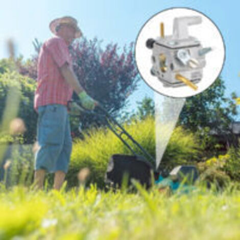 Ede Carburateur avec filtre à air, bougie d'allumage et durite d'essence pour débroussailleuse Stihl FS120, FS200, FS250, FS300, FS350, HT250 et Zama C1Q-S162