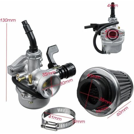Ede Carburateur avec filtre à air pour mini quad 50cc, 70cc, 90cc, 110cc, 125cc