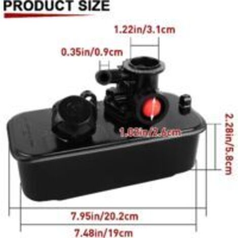 Ede Carburateur DOLASO pour moteurs Briggs & Stratton, réservoir de carburant et carburateur pour tondeuse à gazon Briggs & Stratton 498809 498809A 494406, pièces détachées