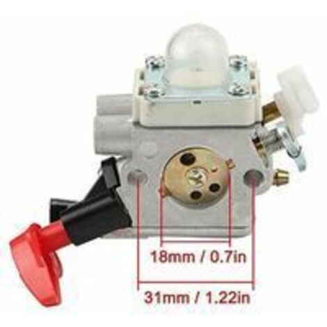 Ede Carburateur FS56RC FS40 pour débroussailleuses et tondeuses Stihl FS40, FS50, FS56, FS70, FC56, FC70, HT56, HT56C, KM56, KM56RC et KN56. Remplace les références C1M-S267A et 4144 120 0608.