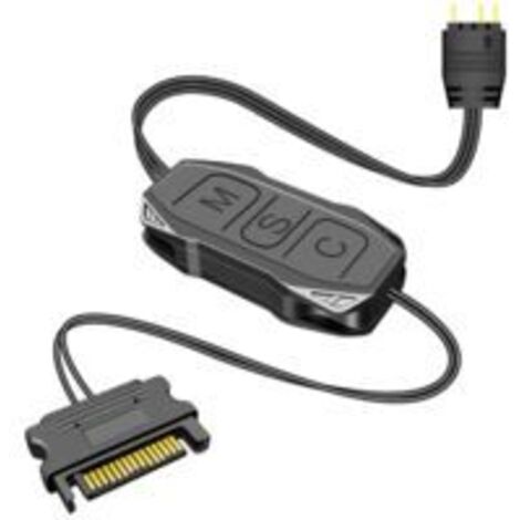 Ede Contrôleur ARGB SollbraAlimentation SATA, contrôleur de ventilateur RGB, contrôleur de bande lumineuse DIY, bandes lumineuses ARGB, panneaux lumineux