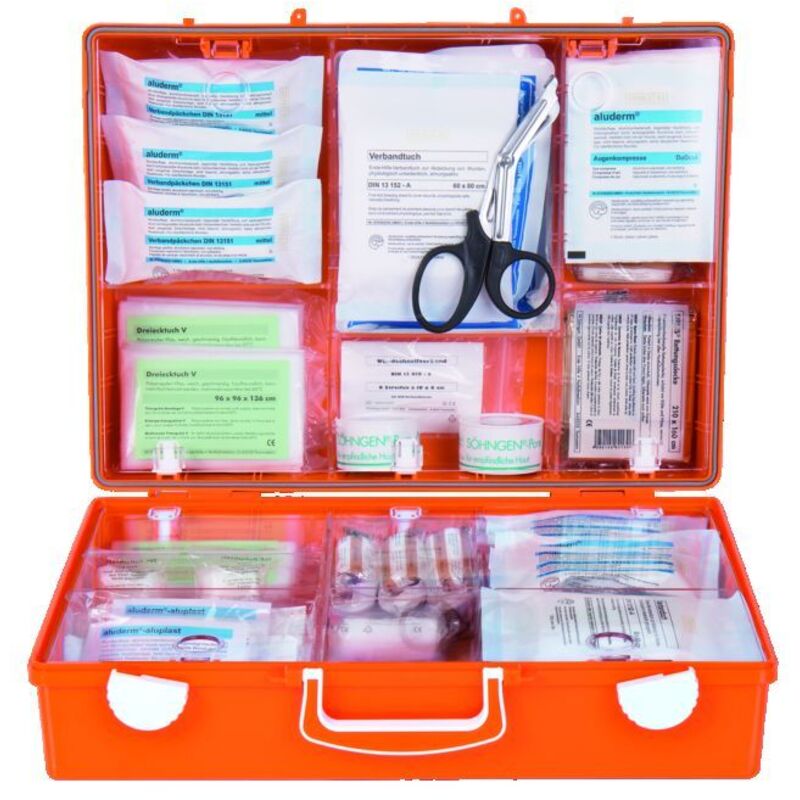 Söhngen - Erste Hilfe Koffer mt-cd Industrie mit Füllung DIN13169, Wandhalterung