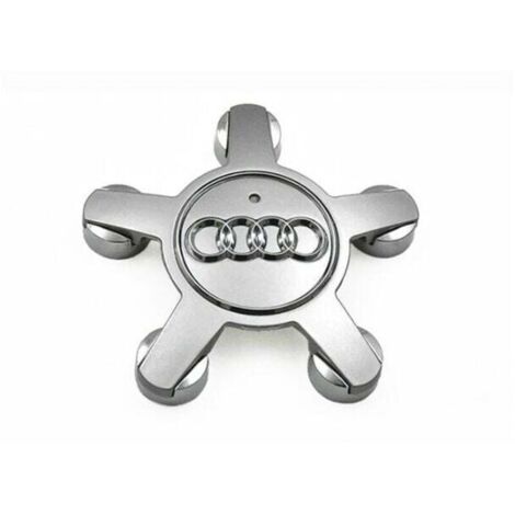 Ede Forehill – Jeu de 4 caches-moyeux pour enjoliveurs Audi 135 mm – ABS argent – Remplacement emblèmes A4 A5 A6 S6 R8 RS4 RS6 TT Q5 Q7 - 4f0601165