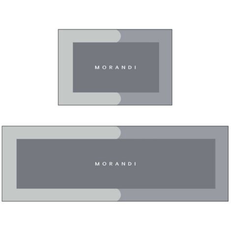 Ede Gris premium, 4060cm (terre de diatomées) Tapis de sol de cuisine au style minimaliste, facile à nettoyer, en terre de diatomées, résistant à l'usure, absorbant et antidérapant.