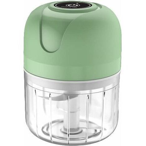Ede -Hachoir à Viande Electrique，Mini hachoir électrique, 250 ml, hachoir de cuisine électrique avec chargeur USB, hachoir à oignons avec 3 lames
